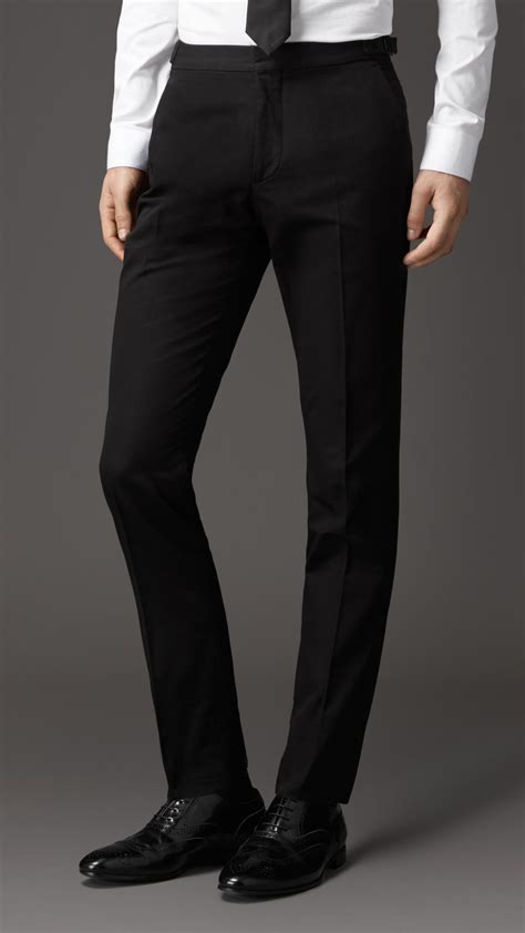 burberry pants black|burberry cotton trousers black.